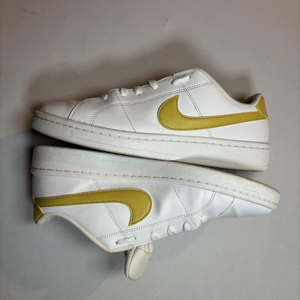 Nike Court Royale 2 Low White Yellow CU9038-101 Men's Size 10 Clean Casual